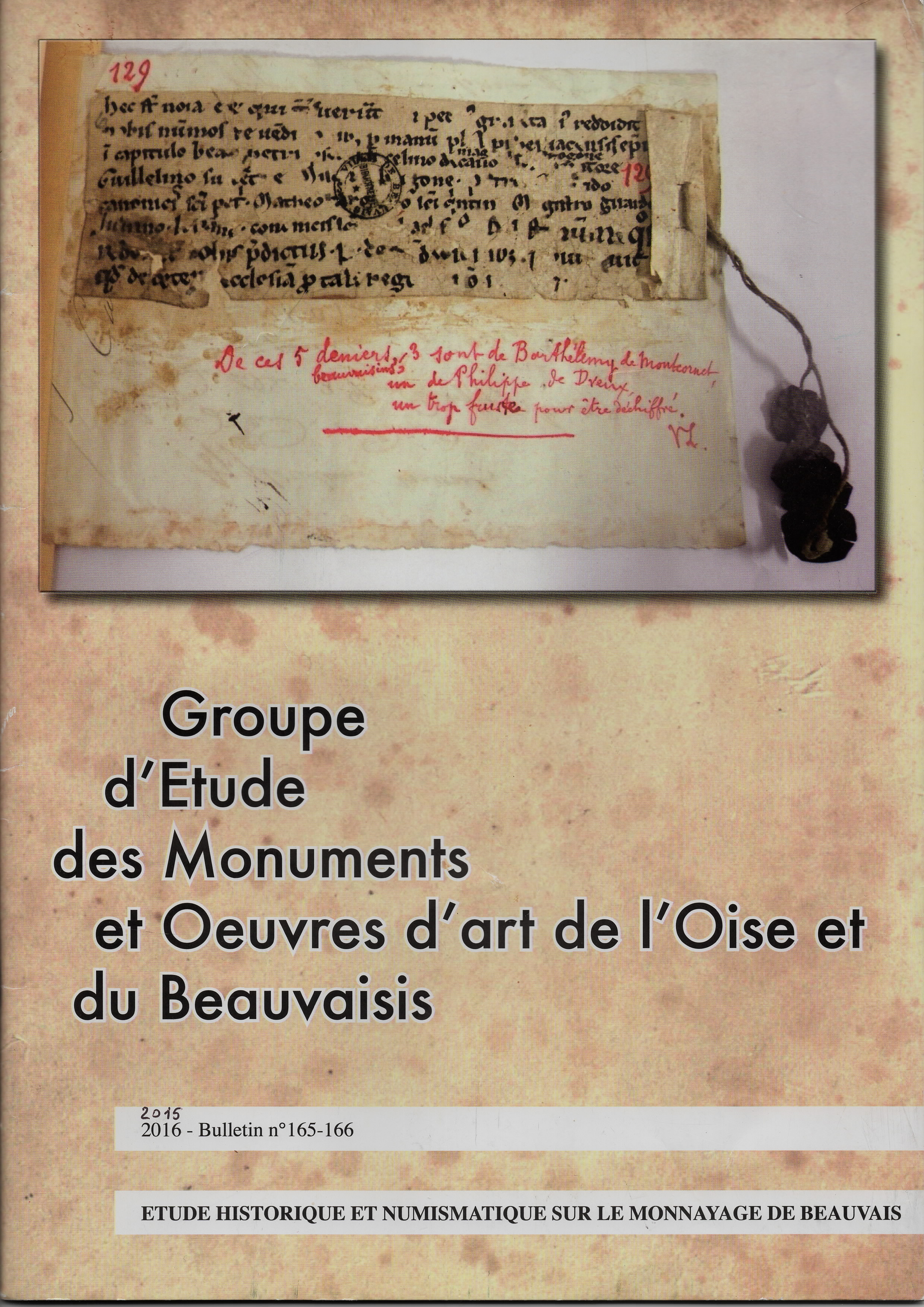 Bulletin monnayage Beauvais