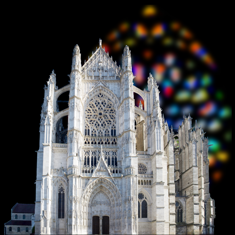 Façade sud de la cathédrale de Beauvais photo ABC